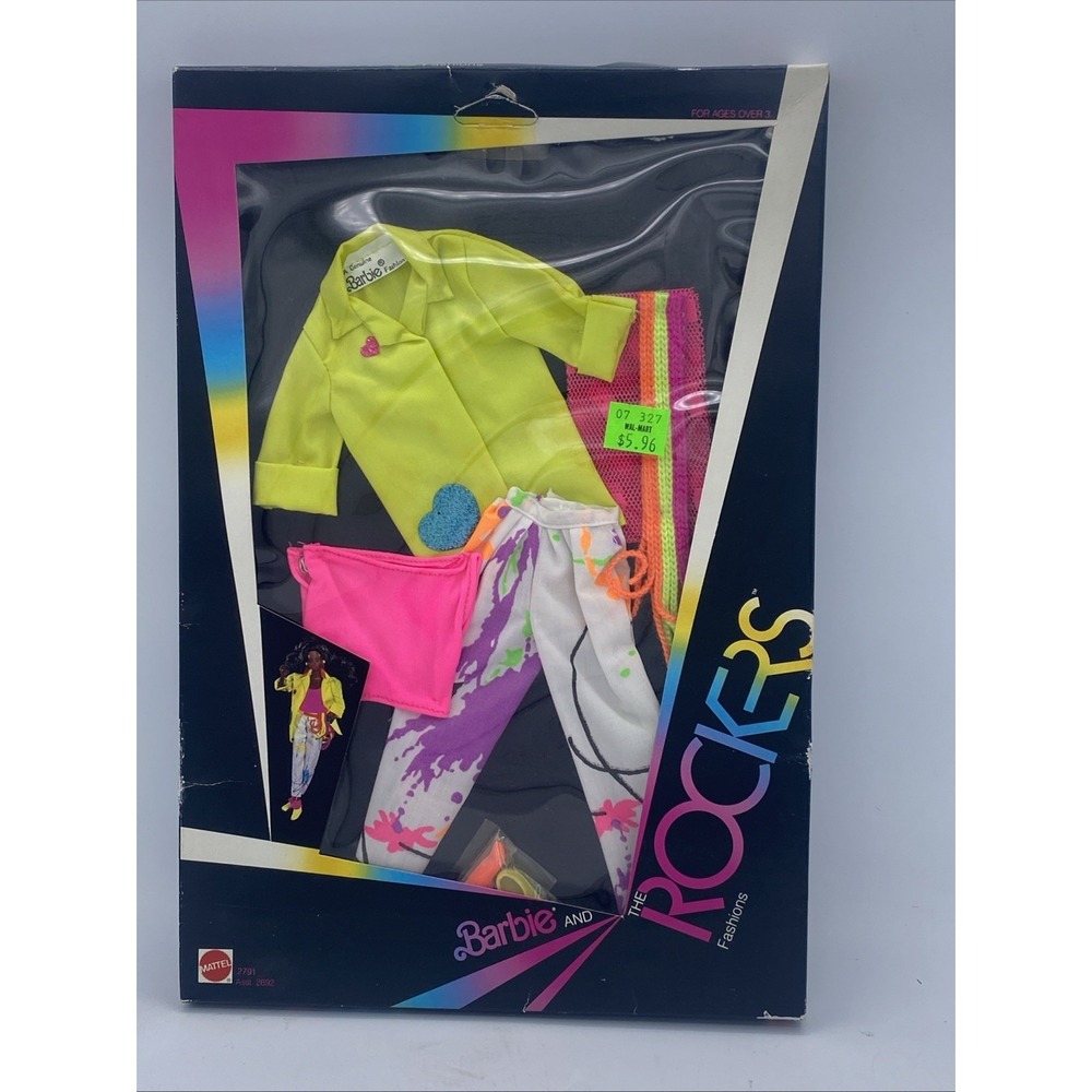 VTG 1985 Barbie and the Rockers Fashion 2791, Unpunched Package NIB  1980's Neon